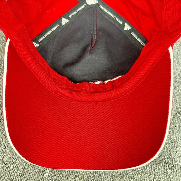 Adidas UEFA EURO 2008 Suisse Switzerland Red Baseball Cap Adjustable Hat Striped - Picture 16 of 16